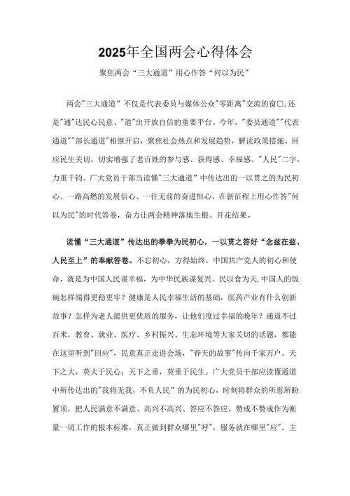 党员2025年全国两会精神发言稿材料6篇.docx