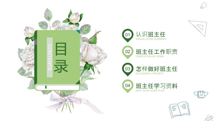 清新简约新班主任培训教师岗位入职培训PPT模板.pptx_第2页