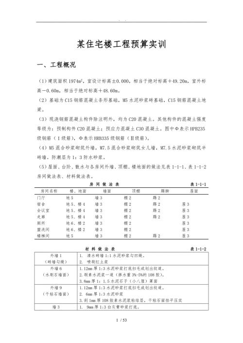 某住宅楼工程预算.doc