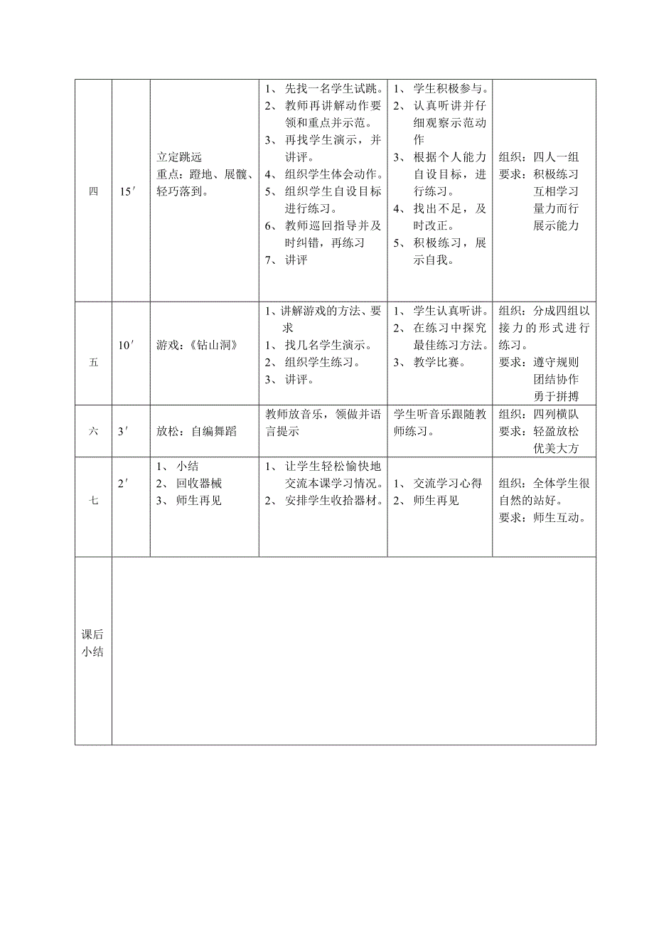 小学四年级体育教案立定跳远.doc_第2页