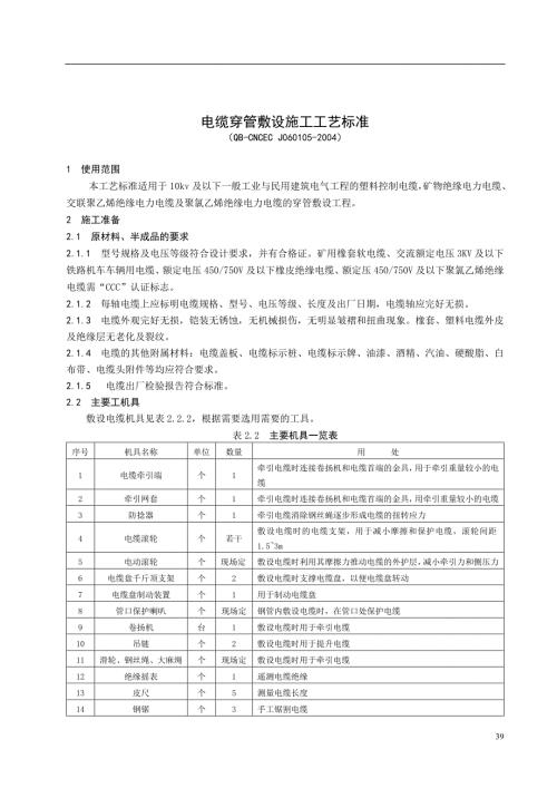 电缆穿管敷设施工工艺标准.doc