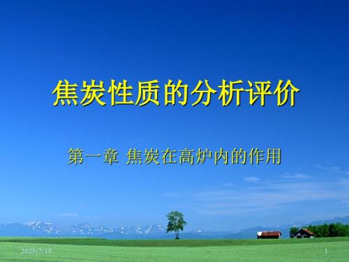 焦炭性质的分析评价.ppt