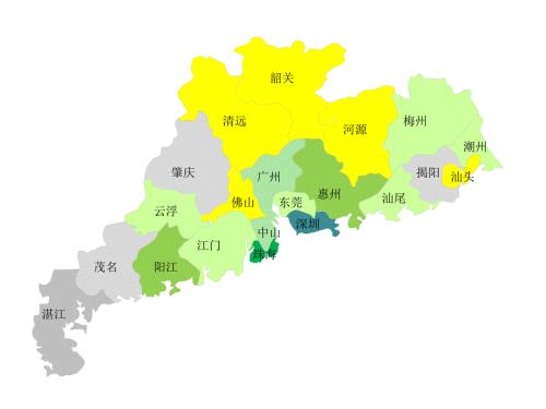 广东省各地级市高清矢量图精品.ppt