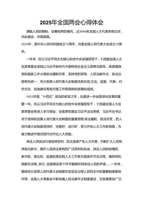 企业2025年两会心得体会精选资料.docx