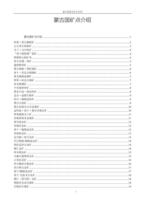 工程科技蒙古国矿点简介.doc
