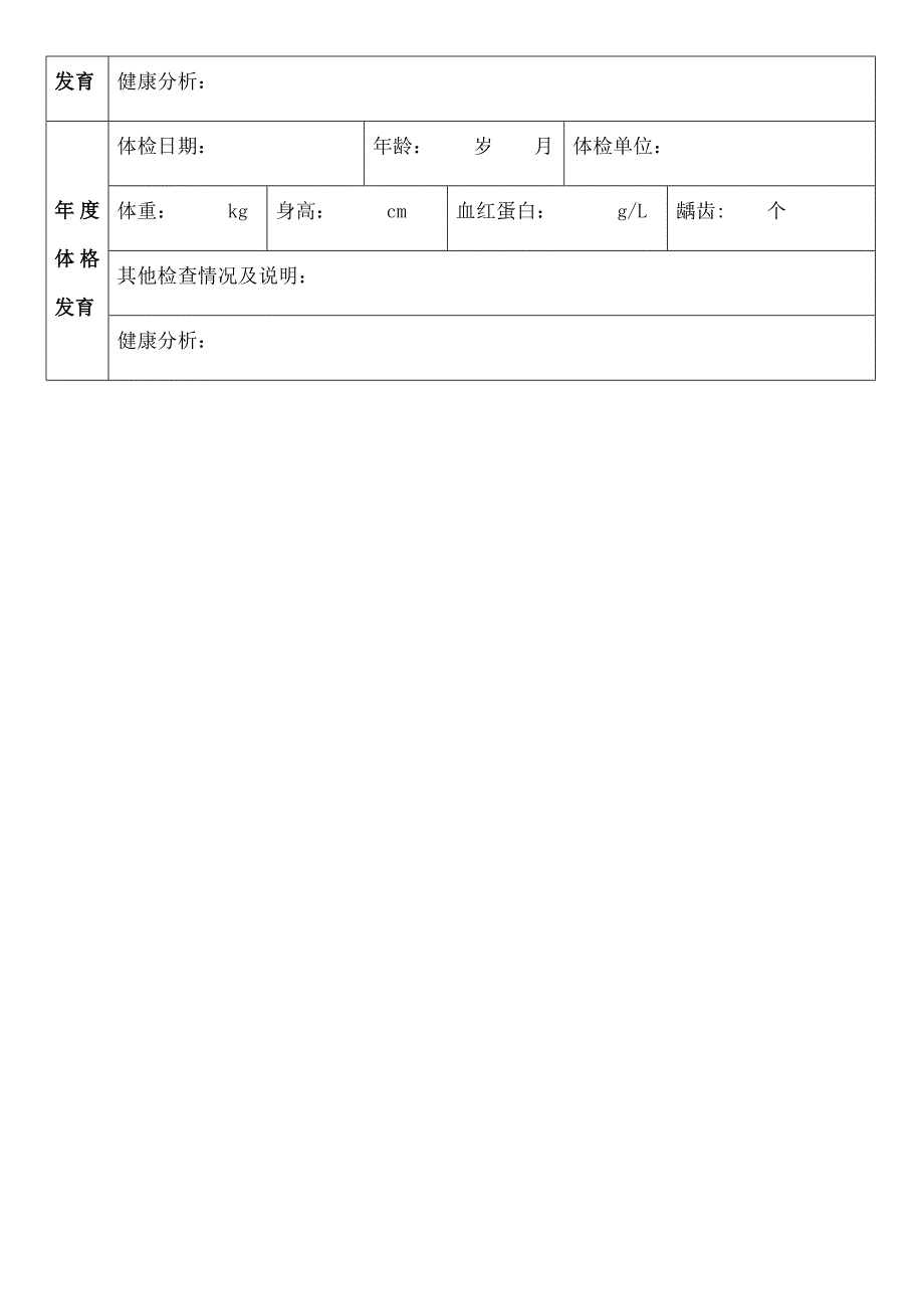 幼儿园幼儿个人健康档案.doc_第2页