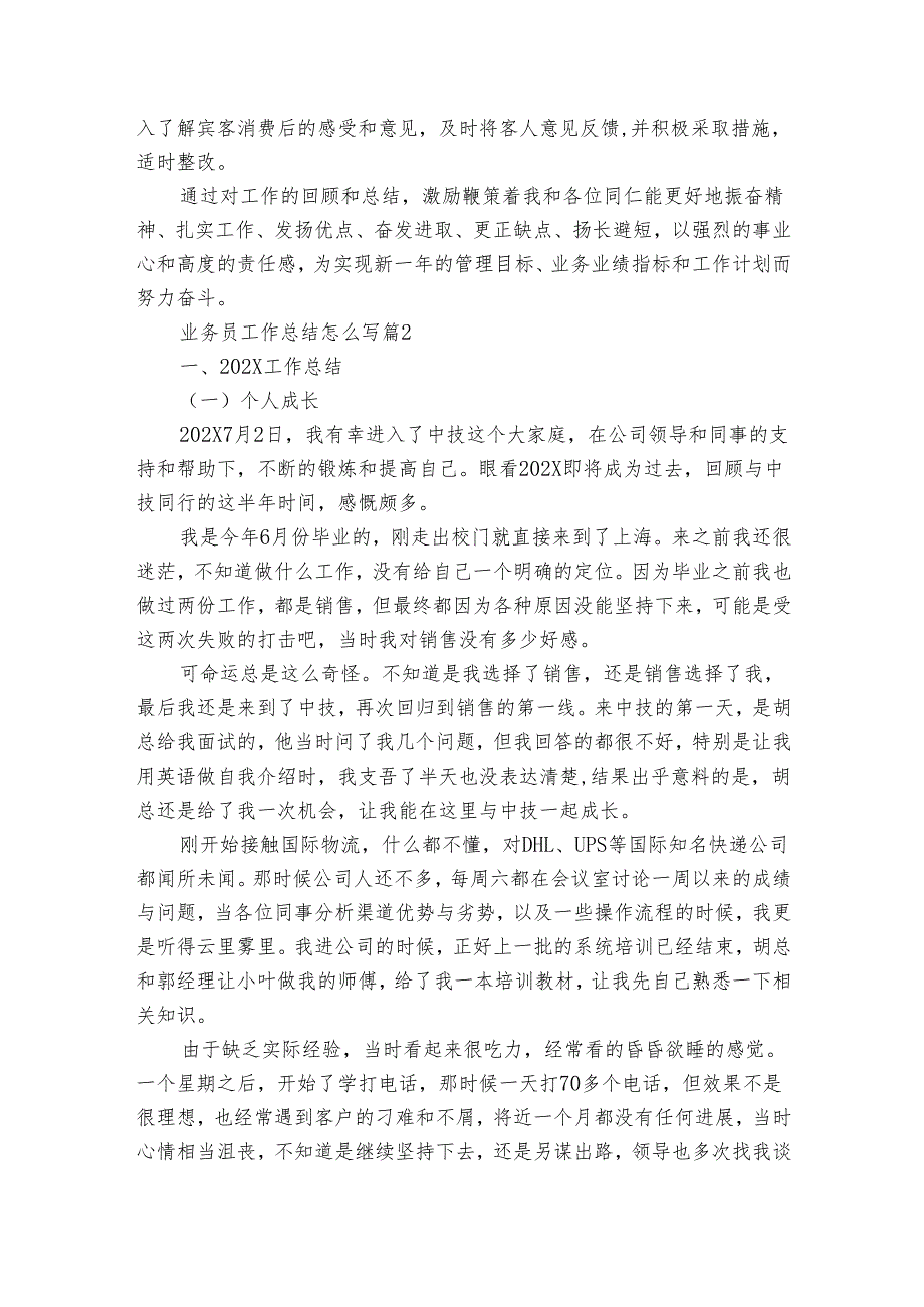 业务员工作总结怎么写（19篇）.docx_第2页