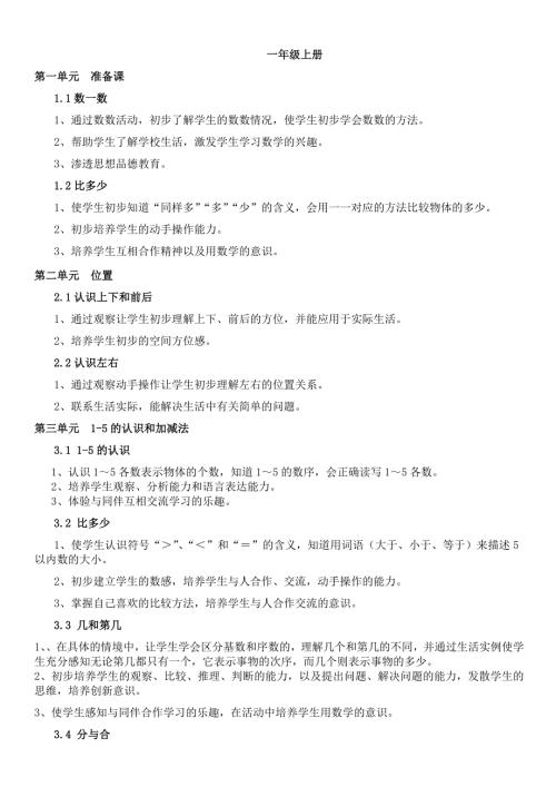 新人教版小学数学一到六年级各年级知识点汇总图文.doc