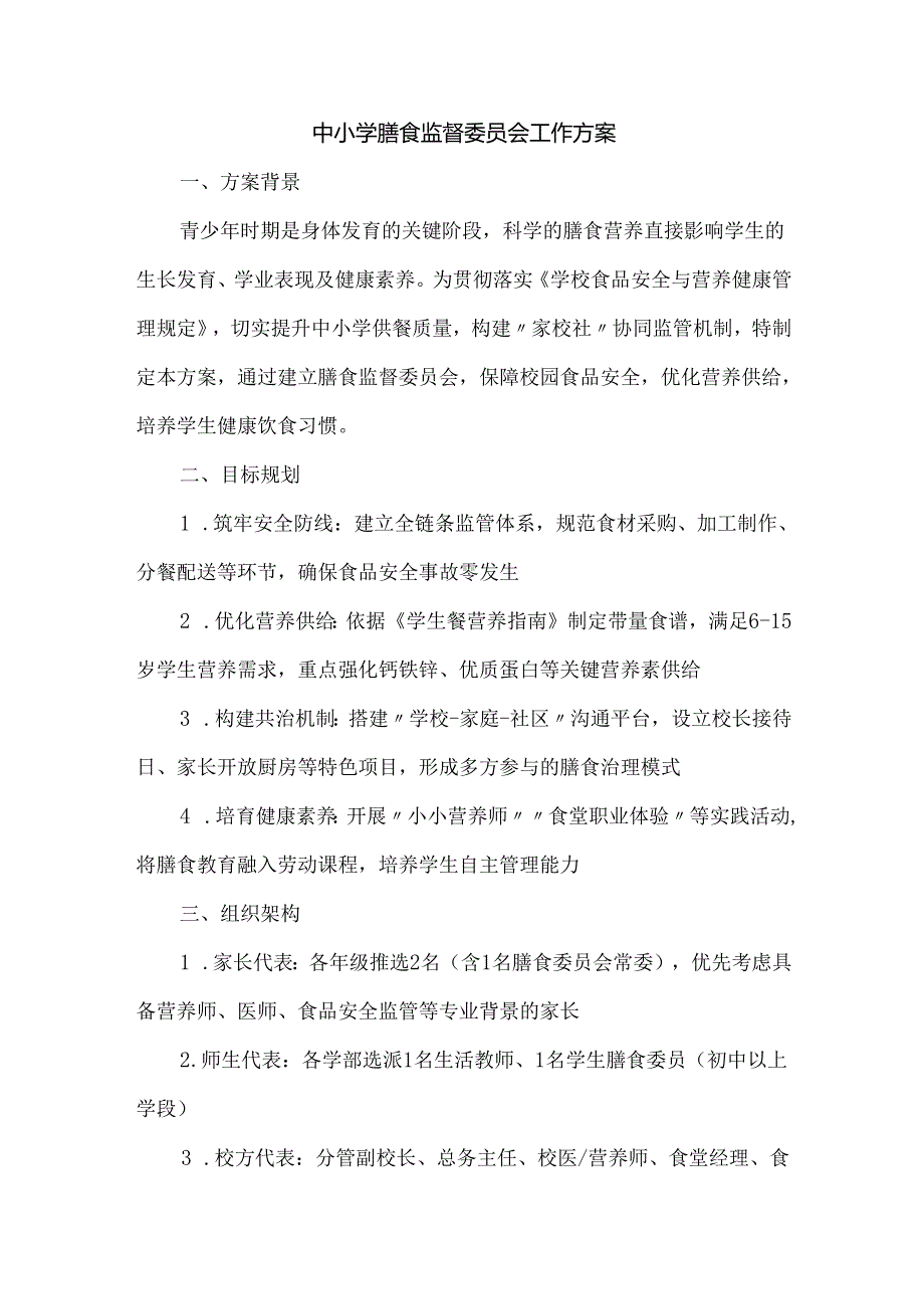 中小学膳食监督委员会工作方案.docx_第1页
