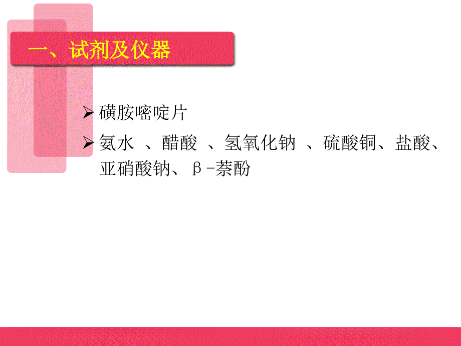 磺胺嘧啶片的鉴别PPT课件.ppt_第2页