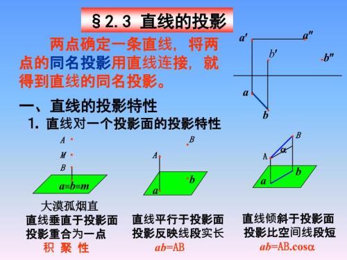 直线的投影PPT课件.ppt
