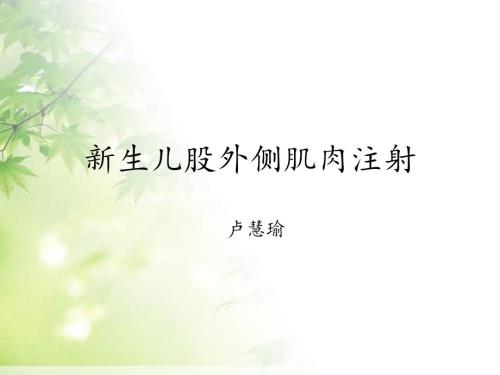 新生儿肌注PPT课件.ppt