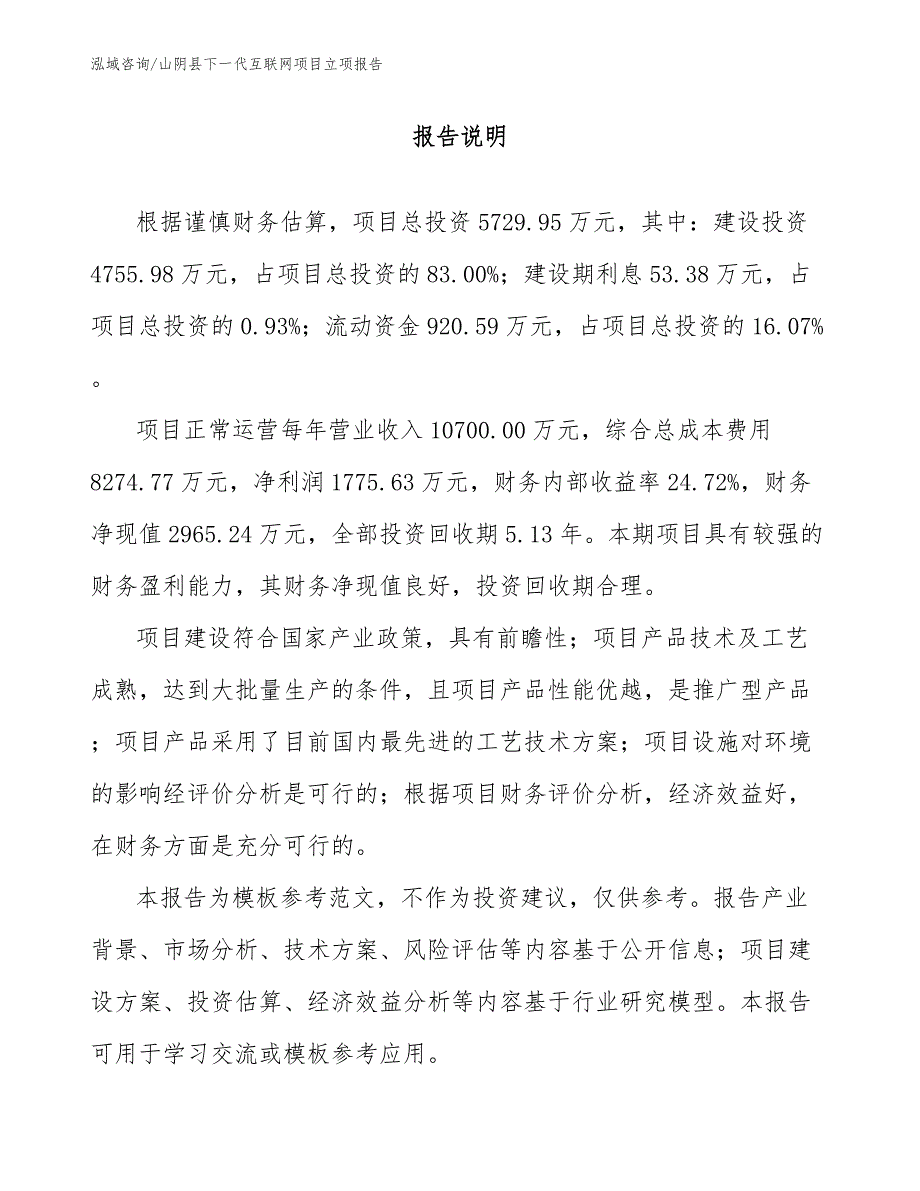 山阴县下一代互联网项目立项报告模板参考.docx_第2页