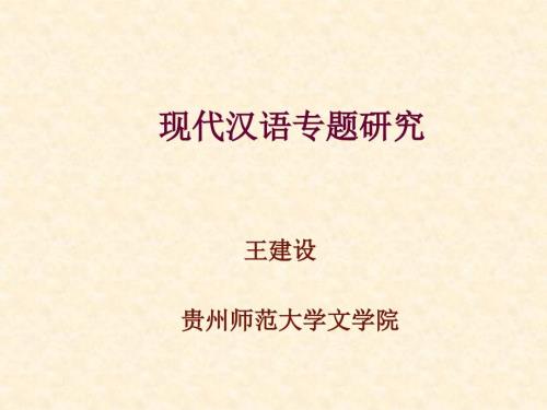 现代汉语专题研究.ppt