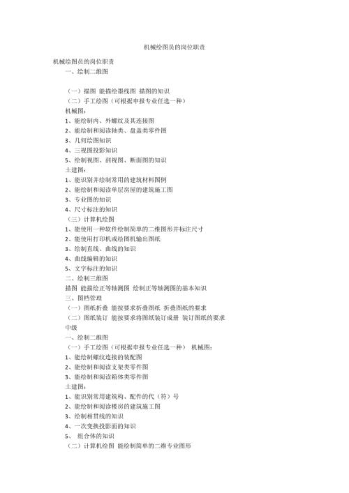 机械绘图员的岗位职责.docx