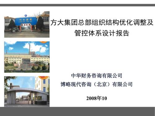 方大集团总部组织结构优化调整及管控体系设计报告.ppt