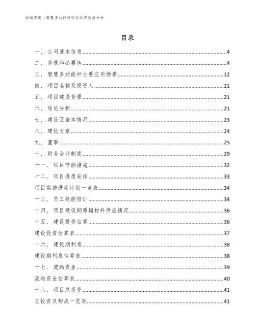 智慧多功能杆项目经济效益分析.docx