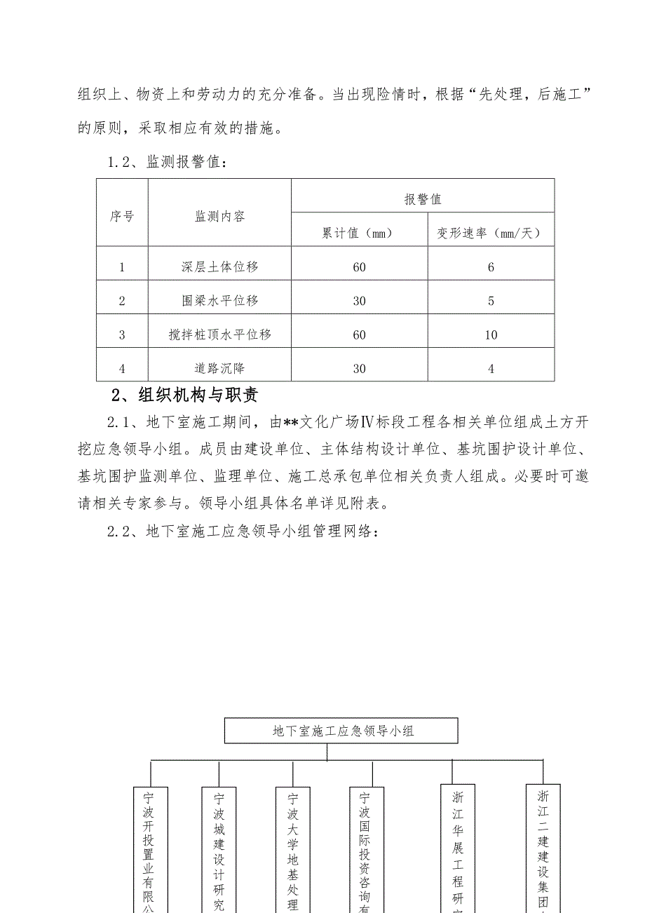 浙江剧院工程地下室基坑土方开挖及支撑体系应急方案.doc_第3页