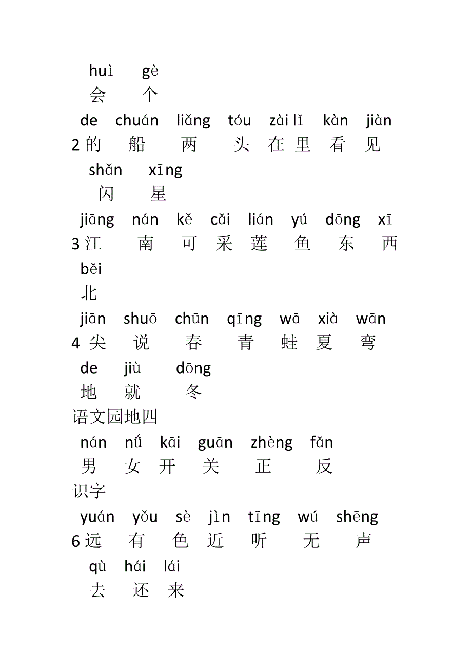 新人教版小学语文一年级上册识字表.docx_第3页