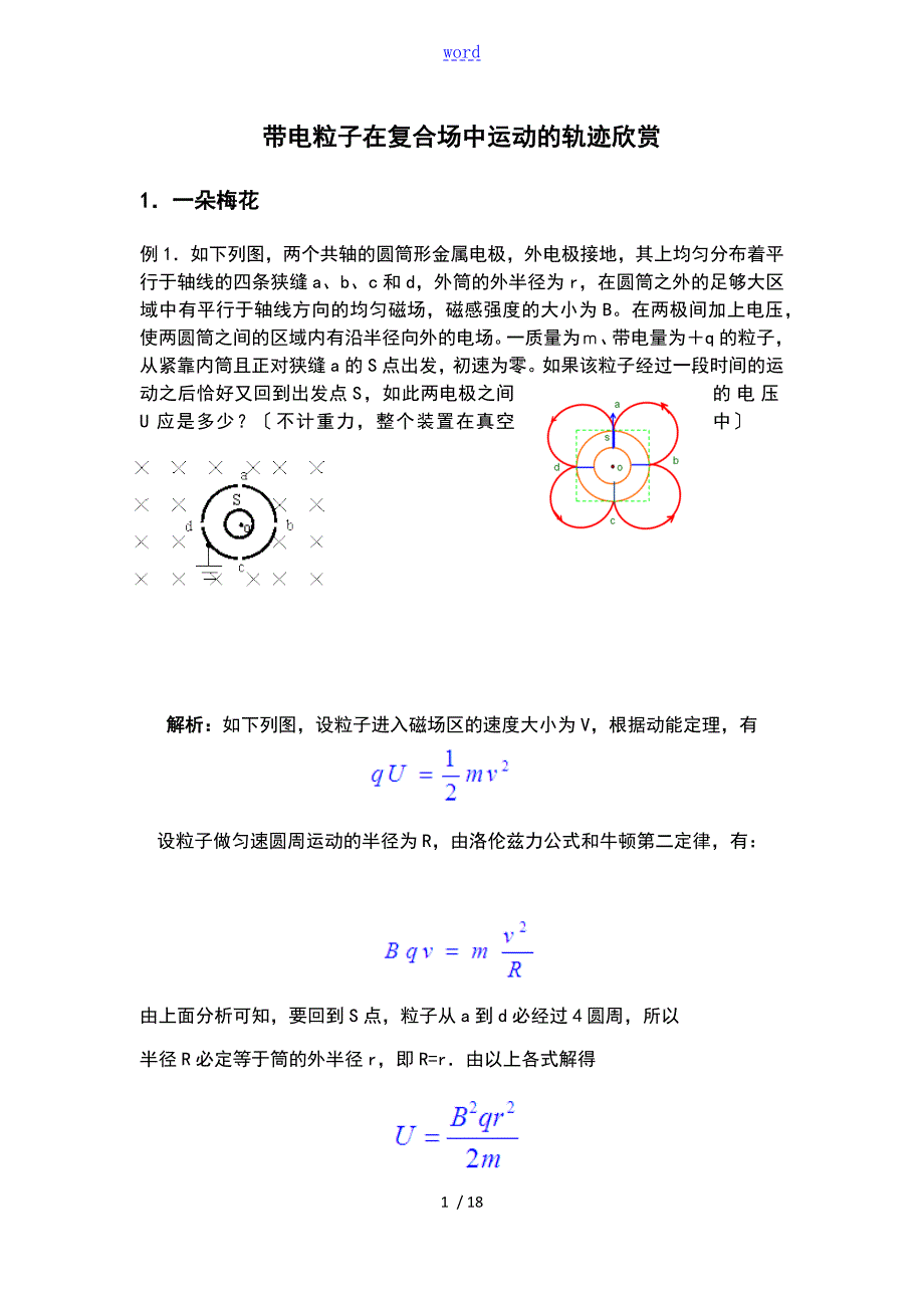 带电粒子在磁场中运动地轨迹欣赏.doc_第1页