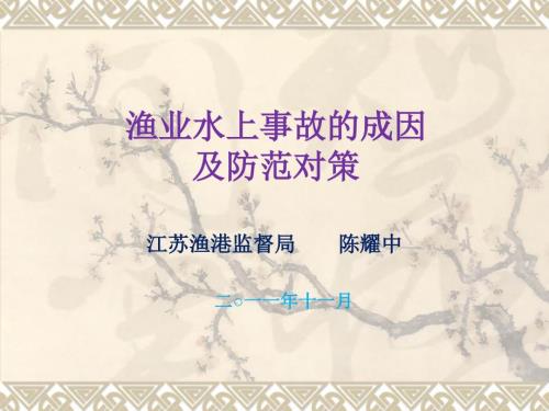 海洋渔业船舶安全生产事故的成因及防范对策.ppt