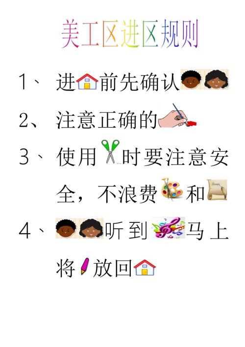 幼儿园美工区进区规则.doc