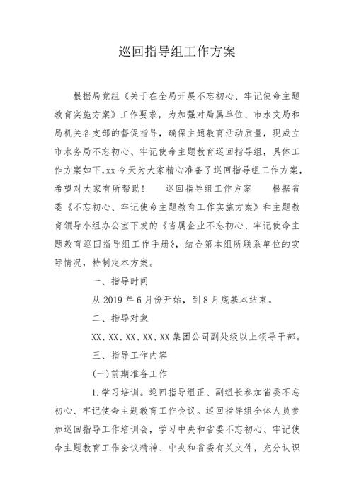 巡回指导组工作方案.doc