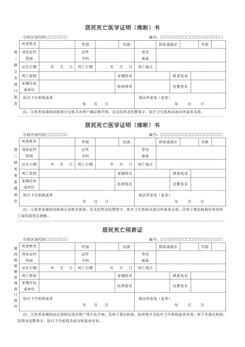 居民死亡医学证明推断书.doc