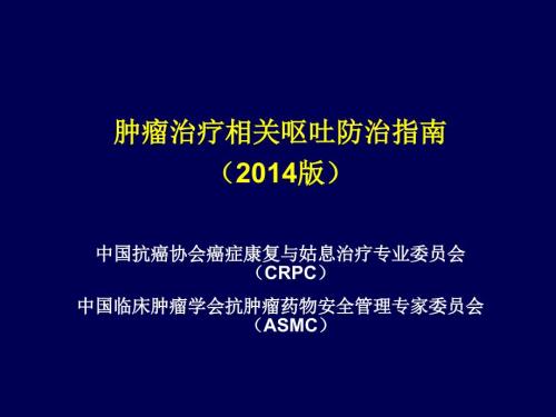 版本肿瘤呕吐指南.ppt
