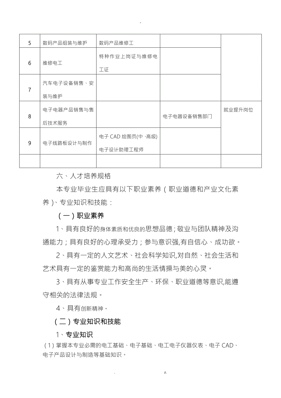 电子电器应用及维修专业教学标准.doc_第2页