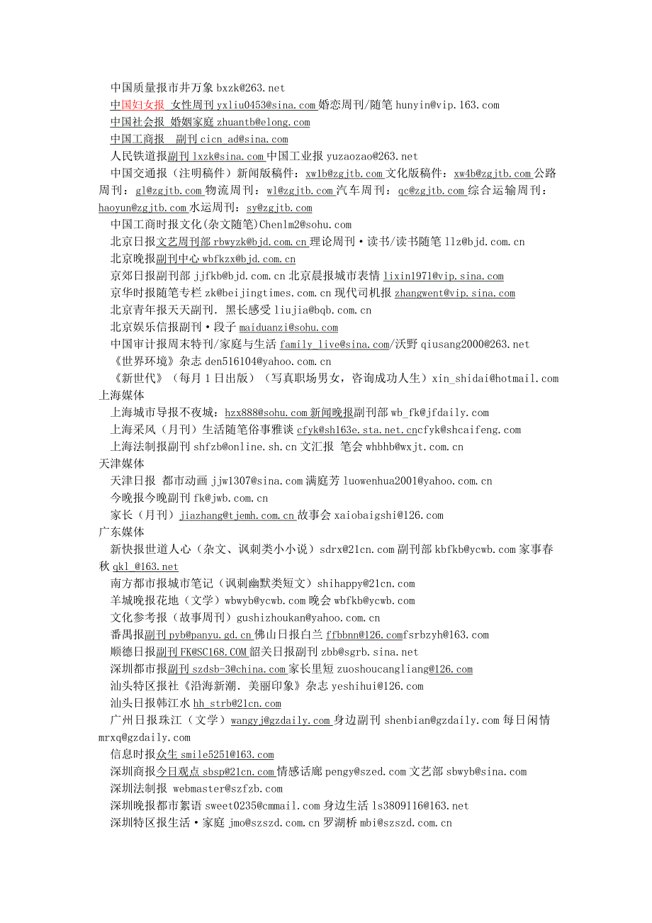 新闻媒体投稿电子信箱.doc_第2页