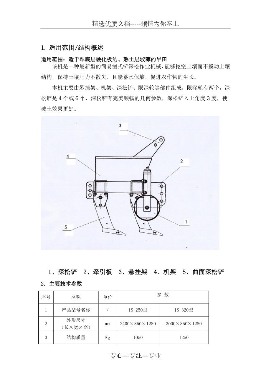深松机说明书共7页.doc_第3页