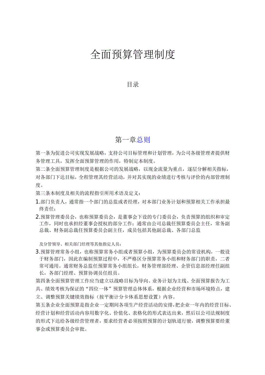 作业指引6：全面预算管理制度.docx_第1页