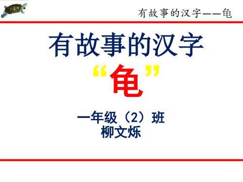 有故事的汉字龟.ppt