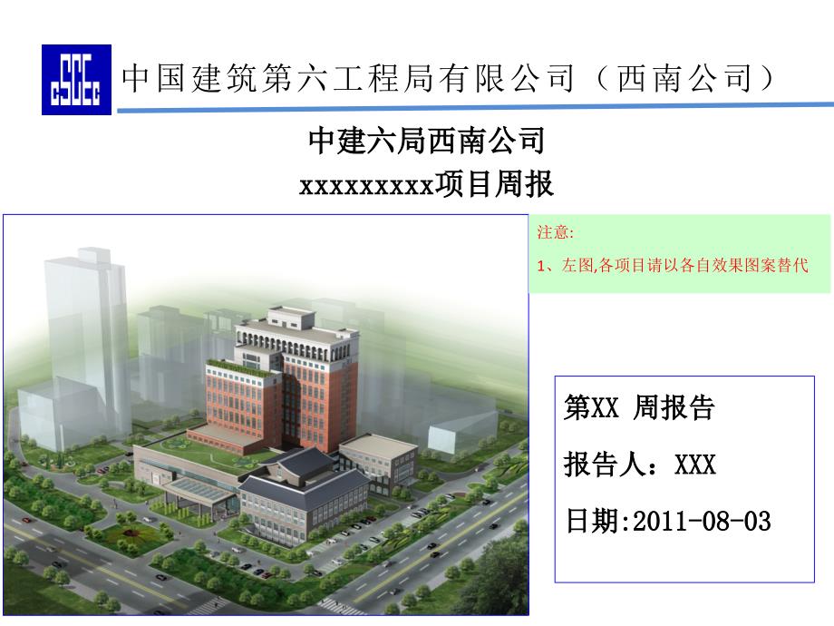 某工程公司项目周报模板.ppt.ppt_第1页