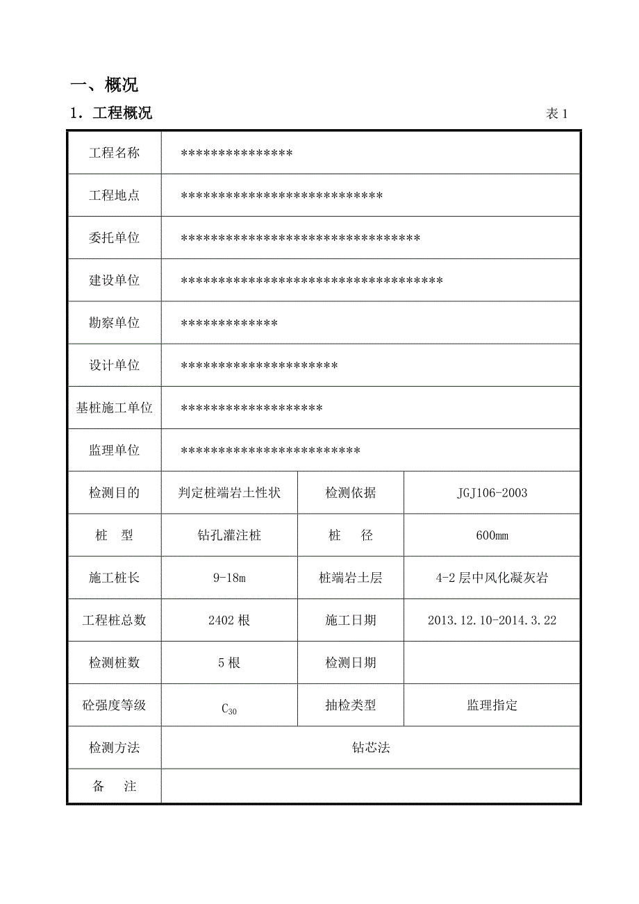 桩基取芯检测报告样板.doc_第2页