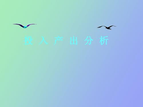 投入产出系数及其模型.ppt