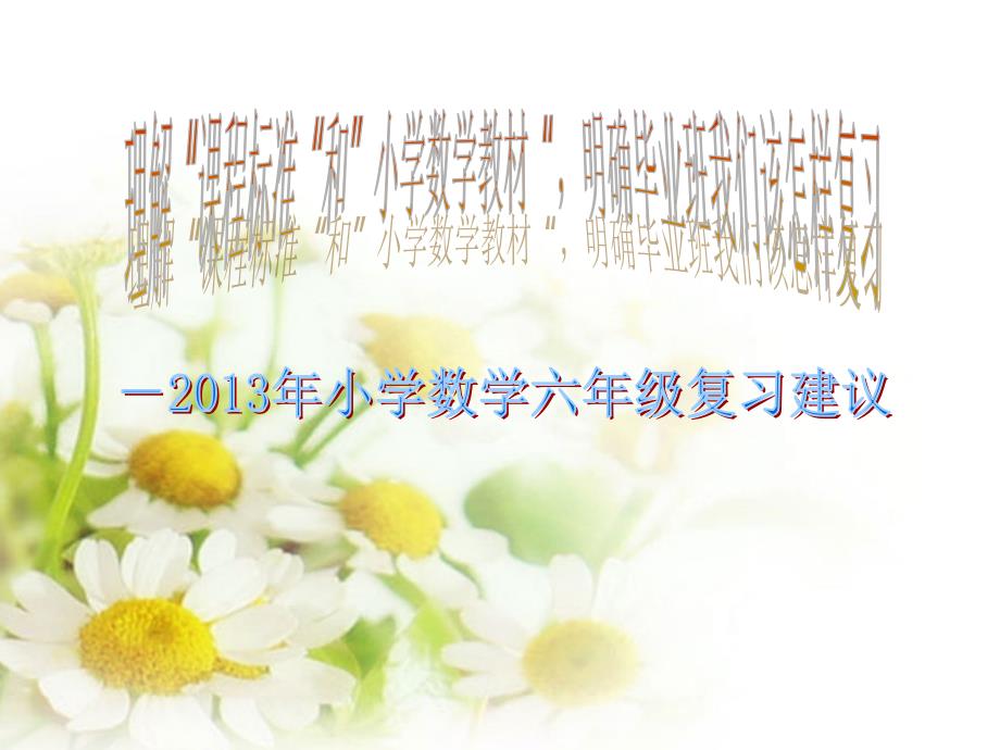 小学六年级数学复习建议.ppt_第1页