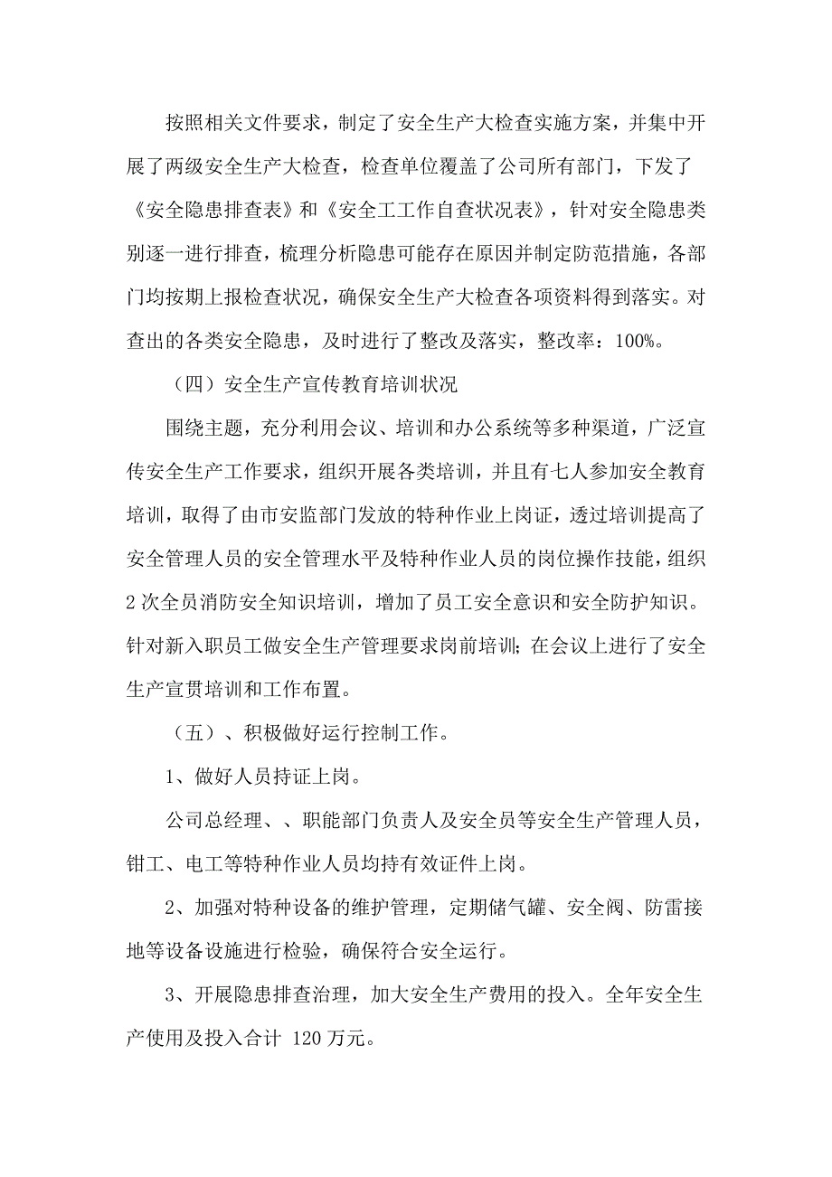 某企业安全生产2020年主体责任履职报告范文.docx_第2页