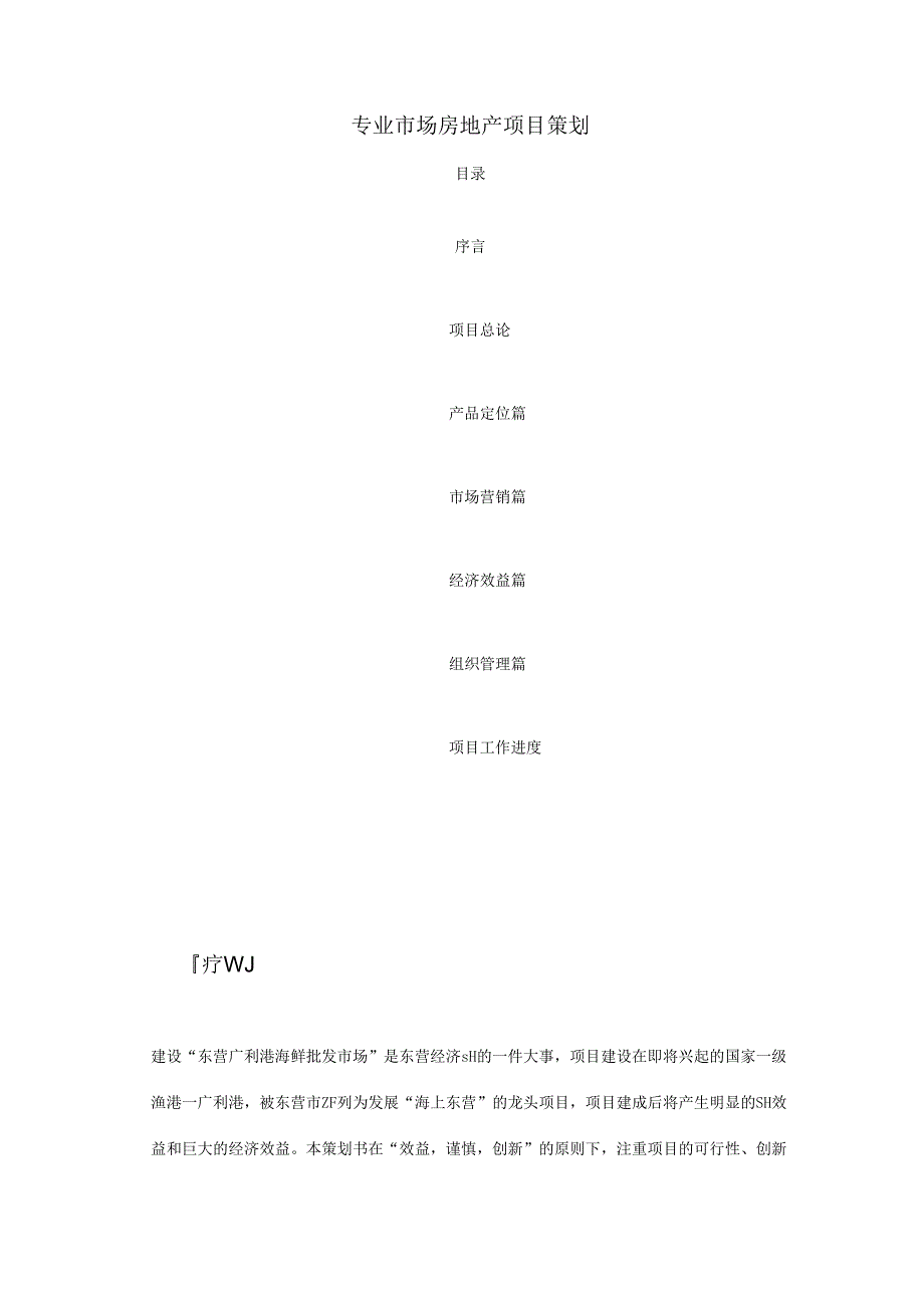 专业市场房地产项目策划.docx_第1页