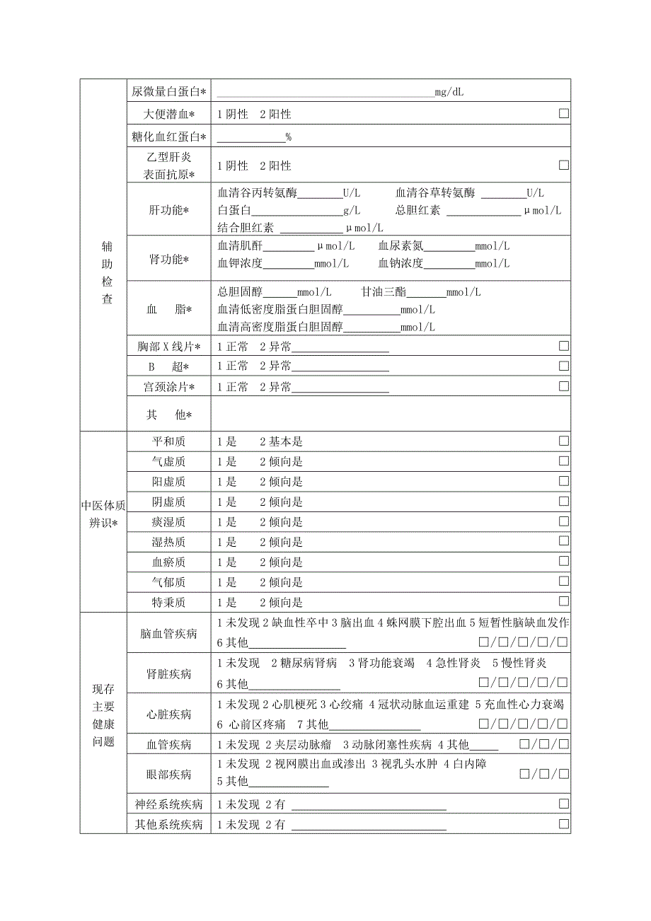 最新国家基本公共卫生老年人健康体检表全套.doc_第3页