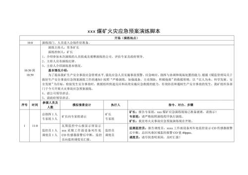 火灾应急预案演练脚本.doc