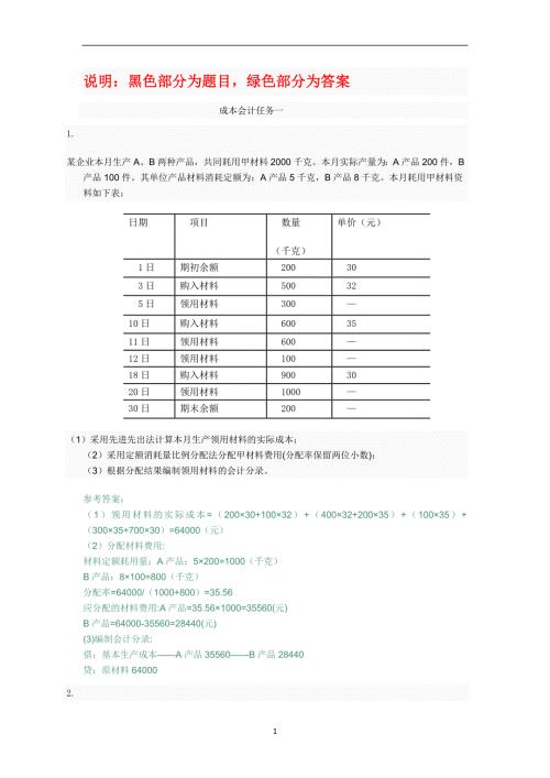 小字体国家开放大学电大成本会计形考平台任务16答案.doc