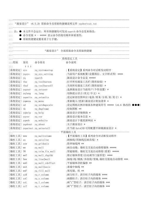 源泉设计快捷键.doc