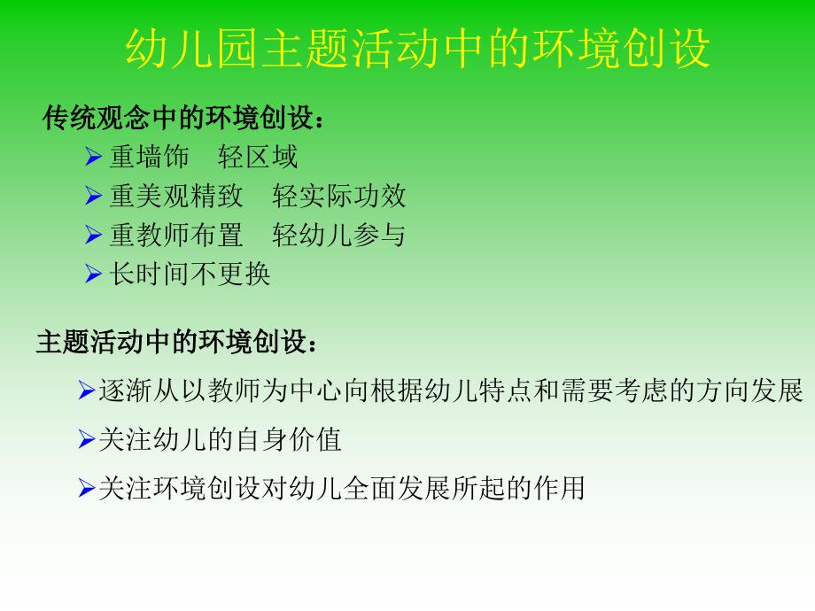 幼儿园主题活动中的环境创设.ppt_第2页