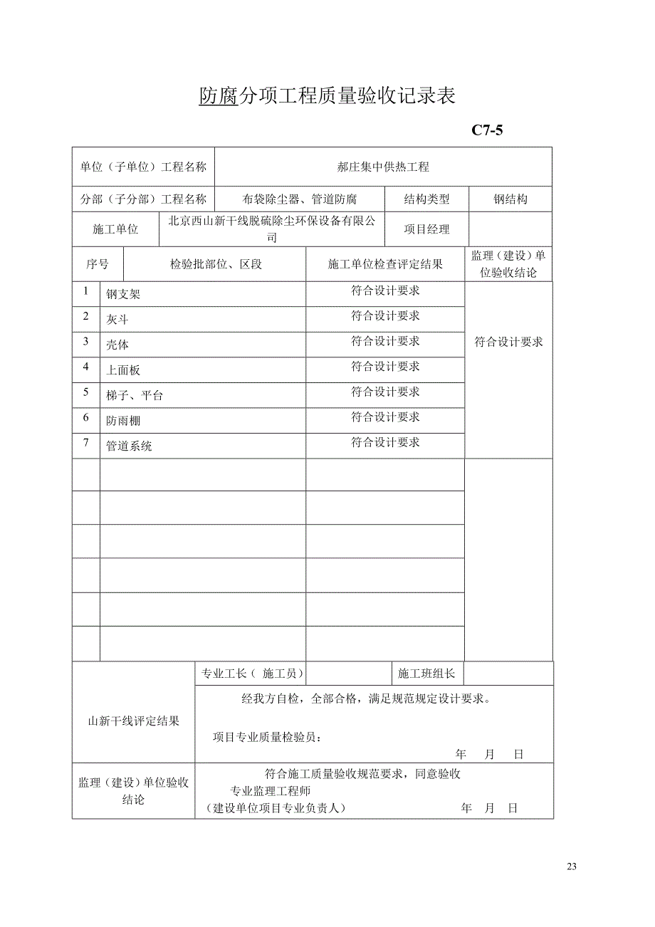 布袋除尘器分部分项验收记录表.doc_第2页