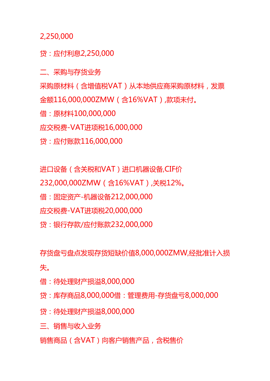 做账实操赞比亚公司账务处理分录实例.docx_第2页