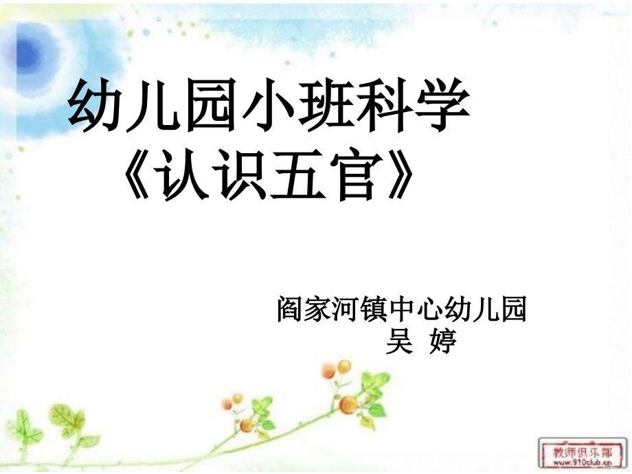 小班健康认识五官ppt课件.ppt.ppt_第1页