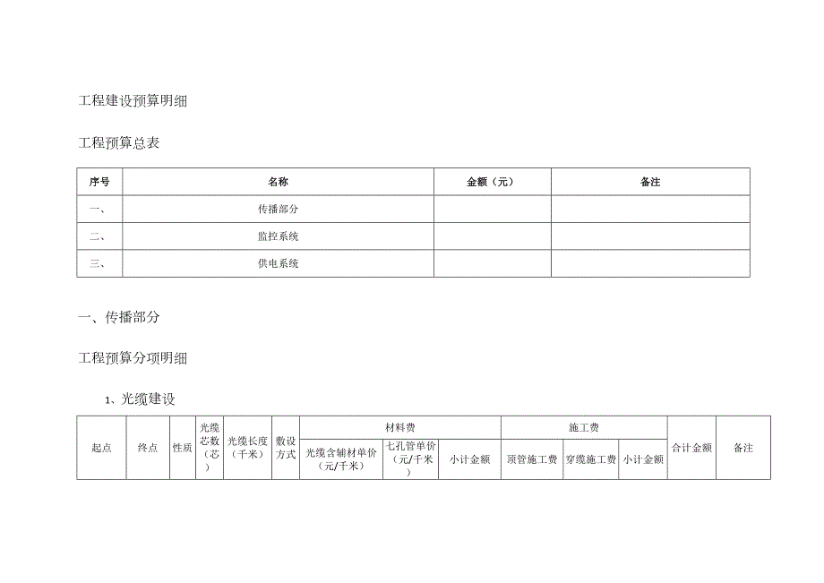 监控工程建设预算明细汇总新.doc_第1页