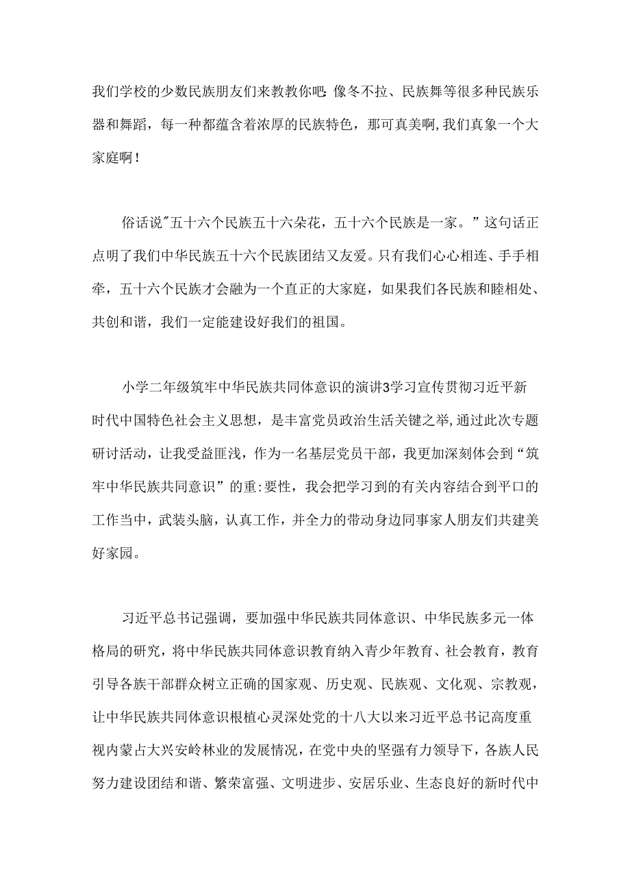 （7篇）小学二年级筑牢中华民族共同体意识的演讲.docx_第3页